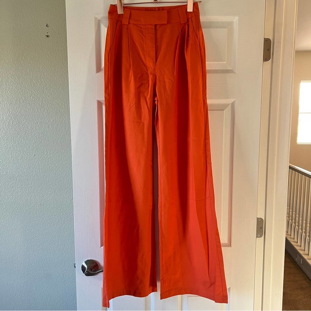 Orange Trousers Wide Leg NWT